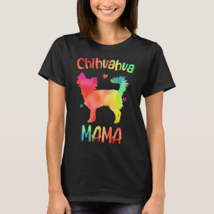 Chihuahua Mama Colourful Poodle Dog Mum T-Shirt