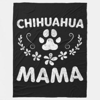 Chihuahua Mama Fleece Blanket