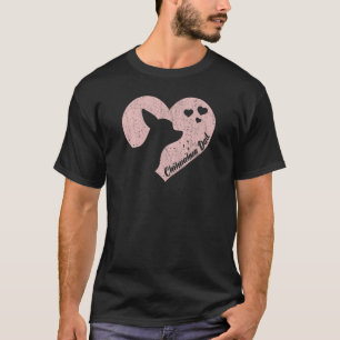 Chihuahua Men Dad Dog Valentine's Father's Day Hea T-Shirt