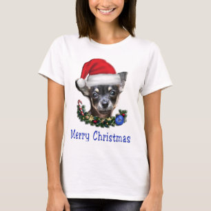 Chihuahua Merry Christmas clothing T-Shirt