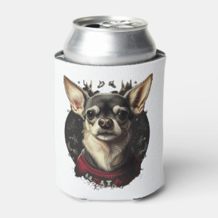 Chihuahua  Merry Christmas  X-Mas Tree  Cute   Can Cooler