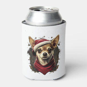 Chihuahua  Merry Christmas  X-Mas Tree  Cute       Can Cooler