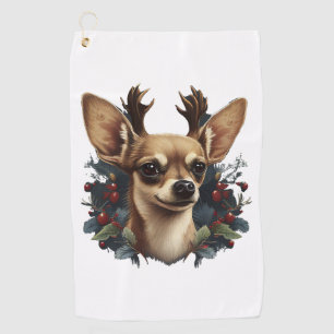 Chihuahua  Merry Christmas  X-Mas Tree  Cute  Golf Towel