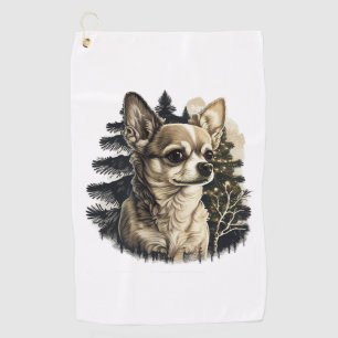 Chihuahua  Merry Christmas  X-Mas Tree  Cute       Golf Towel