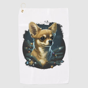 Chihuahua  Merry Christmas  X-Mas Tree  Cute    Golf Towel