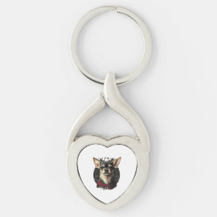 Chihuahua Merry Christmas X-Mas Tree Cute Key Ring
