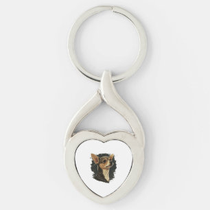 Chihuahua Merry Christmas X-Mas Tree Cute Key Ring