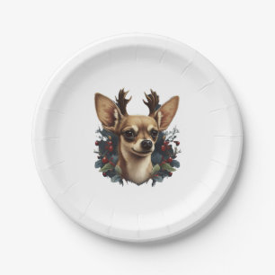Chihuahua  Merry Christmas  X-Mas Tree  Cute  Paper Plate