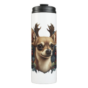Chihuahua  Merry Christmas  X-Mas Tree  Cute  Thermal Tumbler
