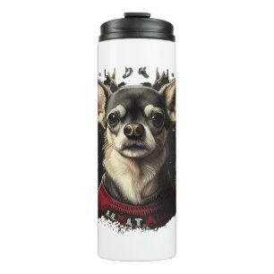 Chihuahua  Merry Christmas  X-Mas Tree  Cute   Thermal Tumbler