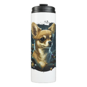 Chihuahua  Merry Christmas  X-Mas Tree  Cute    Thermal Tumbler