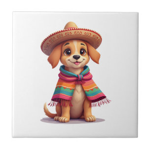 Chihuahua Mexico Cinco de Mayo Funny Dog (1) Ceramic Tile