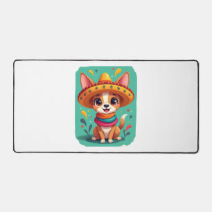 Chihuahua  Mexico  Cinco de Mayo  Funny Dog   (2) Desk Mat