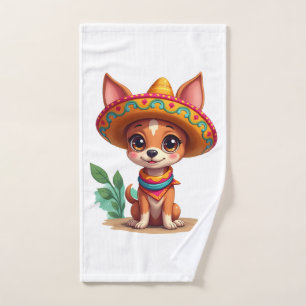 Chihuahua  Mexico  Cinco de Mayo  Funny Dog   (3) Hand Towel