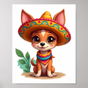 Chihuahua Mexico Cinco de Mayo Funny Dog (3) Poster