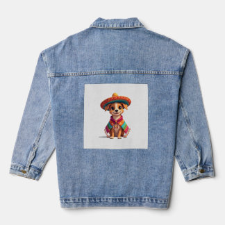 Chihuahua  Mexico  Cinco de Mayo  Funny Dog  (4) Denim Jacket