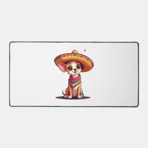 Chihuahua  Mexico  Cinco de Mayo  Funny Dog   (4) Desk Mat
