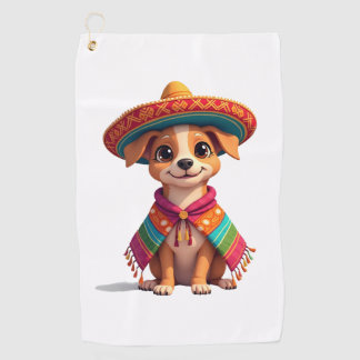 Chihuahua Mexico Cinco de Mayo Funny Dog (4) Golf Towel