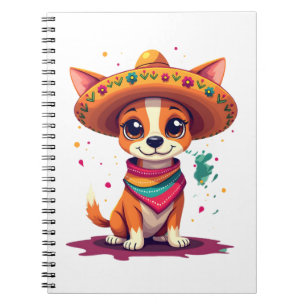Chihuahua Mexico Cinco de Mayo Funny Dog (6) Notebook
