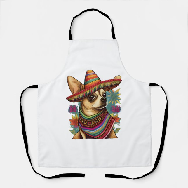 Chihuahua  Mexico  Cinco de Mayo  Funny Dog        Apron (Front)