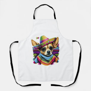 Chihuahua Mexico Cinco de Mayo Funny Dog Apron