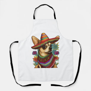 Chihuahua Mexico Cinco de Mayo Funny Dog Apron