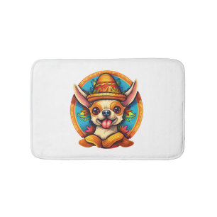 Chihuahua Mexico Cinco de Mayo Funny Dog Bath Mat