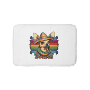 Chihuahua Mexico Cinco de Mayo Funny Dog Bath Mat