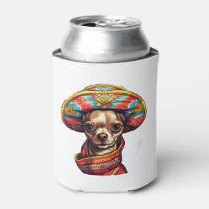 Chihuahua Mexico Cinco de Mayo Funny Dog Can Cooler