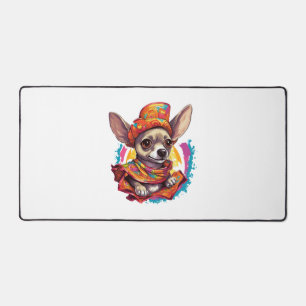 Chihuahua Mexico Cinco de Mayo Funny Dog Desk Mat