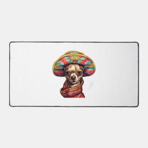Chihuahua Mexico Cinco de Mayo Funny Dog Desk Mat
