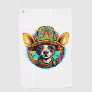 Chihuahua Mexico Cinco de Mayo Funny Dog Golf Towel