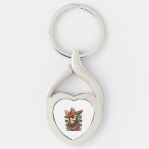 Chihuahua Mexico Cinco de Mayo Funny Dog Key Ring