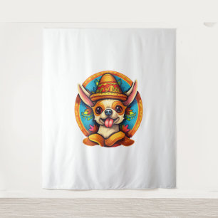 Chihuahua Mexico Cinco de Mayo Funny Dog Tapestry