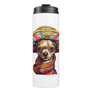 Chihuahua Mexico Cinco de Mayo Funny Dog Thermal Tumbler