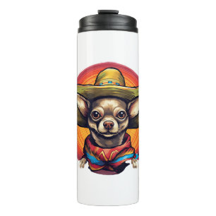 Chihuahua  Mexico  Cinco de Mayo  Funny Dog        Thermal Tumbler
