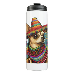 Chihuahua Mexico Cinco de Mayo Funny Dog Thermal Tumbler