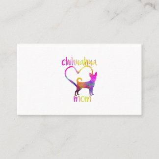 chihuahua mom doggy pup pet lover heart business card