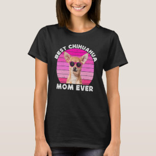 Chihuahua Mom For Women Retro Brown Chiwawa  Dog M T-Shirt
