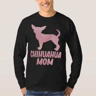 Chihuahua Mom Silhouette Watercolor Scoop T-Shirt