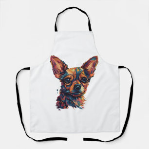 Chihuahua Mosaic Geometrical Art Dog Apron