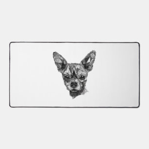 Chihuahua Mosaic Geometrical Art Dog Desk Mat