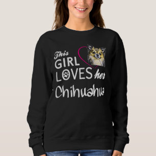 Chihuahua Motif For Ladies Sweatshirt
