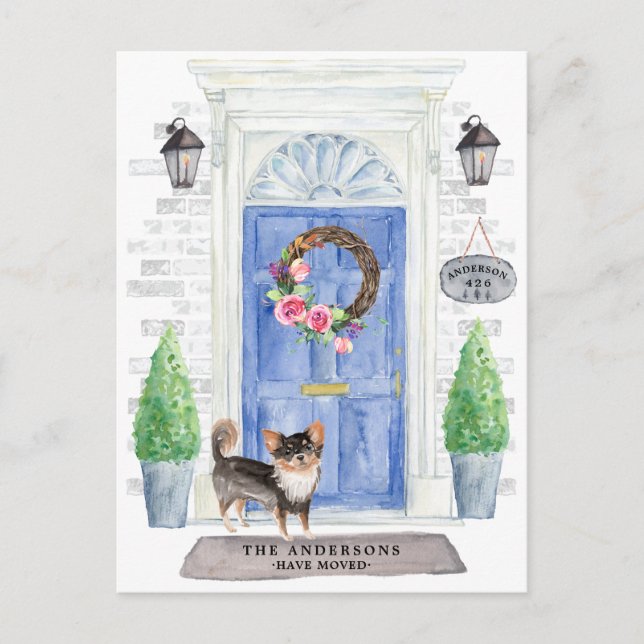 Chihuahua Moving Announcement Postcard (Front)