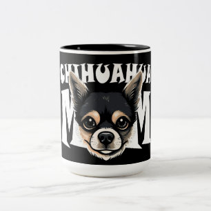 Chihuahua Mum Cute Chihuahua Momma Puppy Dog Two-Tone Coffee Mug