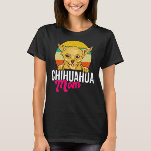 Chihuahua Mum Dog Retro Sunset Women Pets T-Shirt