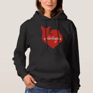 Chihuahua Mum Love Heart Chimigos Logo  Hoodie