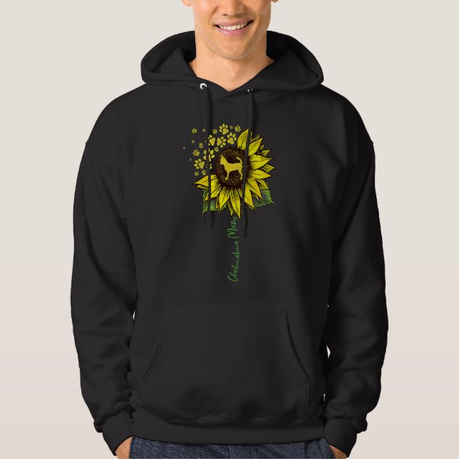 Chihuahua Mum Sunflower Chiwawa   Dog Mum Mama Hoodie (Front)