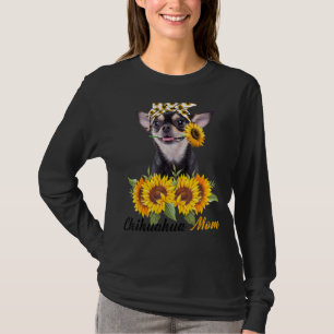 Chihuahua Mum Sunflower Summer Dog Mum Mama Women T-Shirt