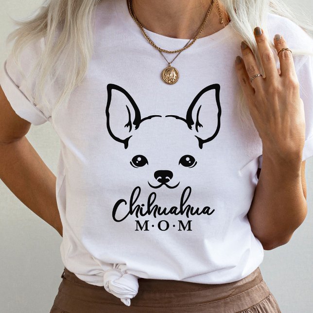 Chihuahua Mum T-Shirt with Chihuahua Face Graphic (Creator Uploaded)